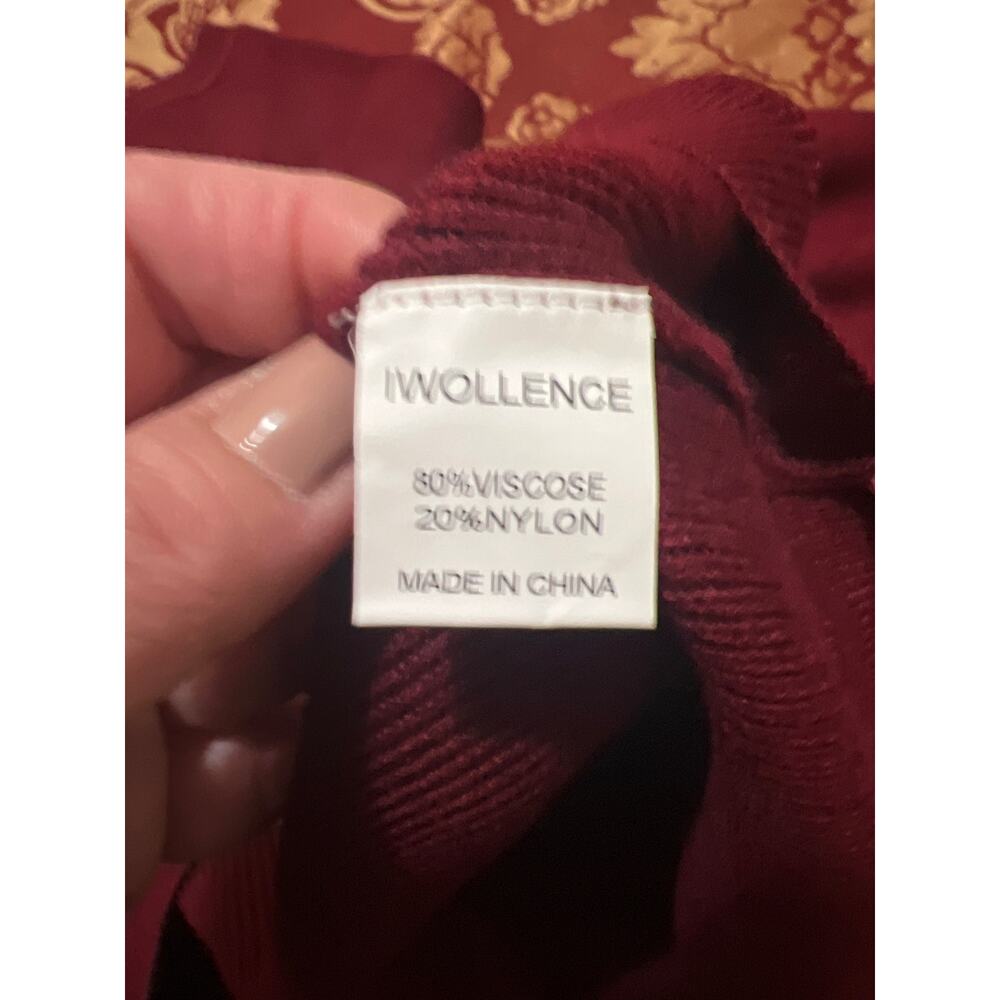 Long Sleeve Boat Neck Criss Cross Back Sweater Wine Red NWT Size M - Picture 7 of 8